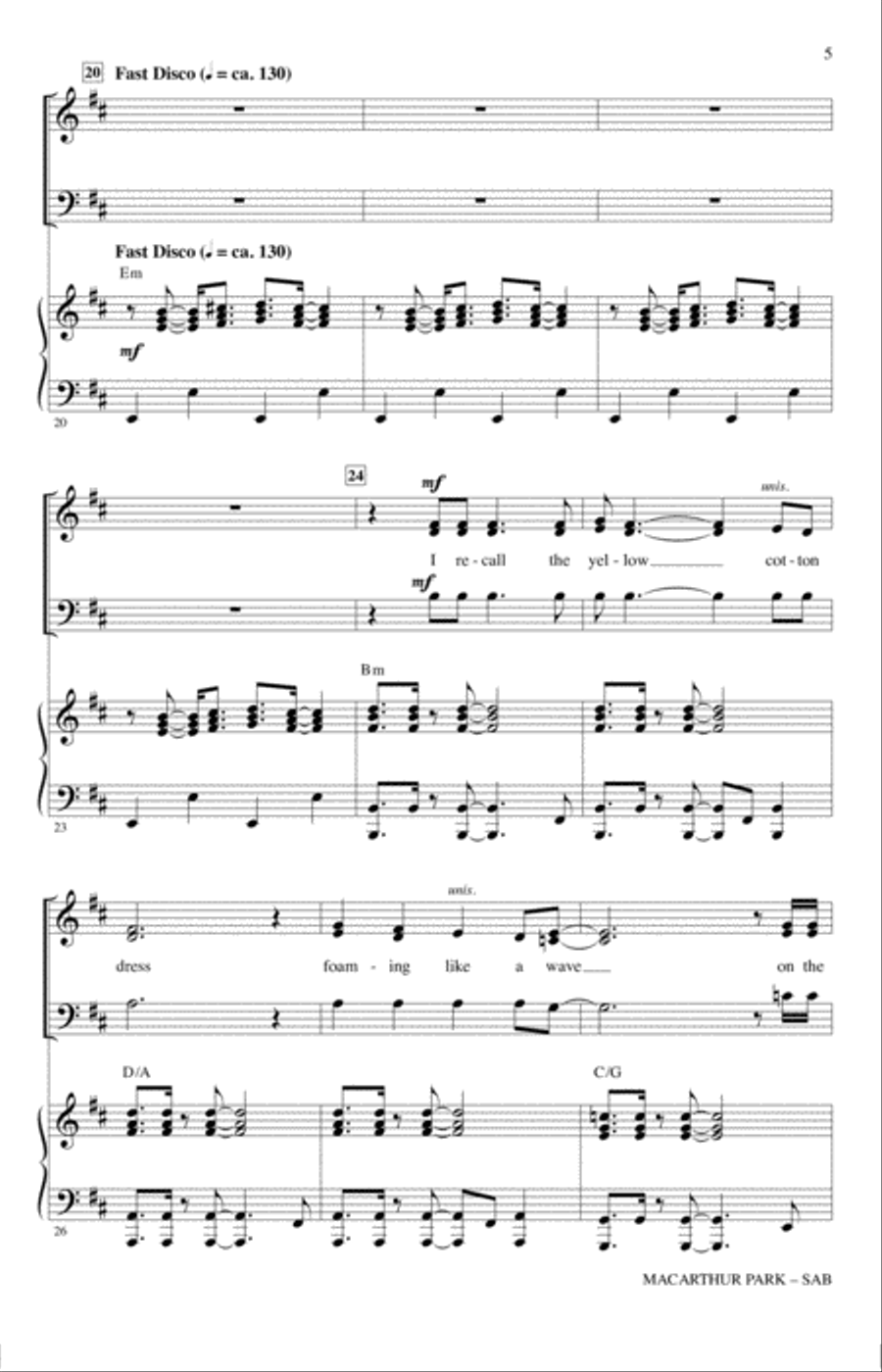 MacArthur Park (arr. Mark Brymer) 3-Part scores gallery preview page 4