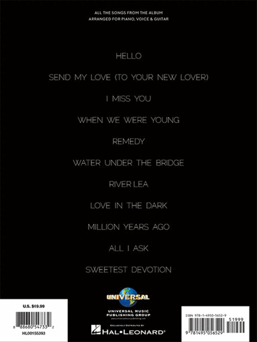 Adele – 25 Adele – 25 Piano, Vocal, Guitar scores gallery preview page 6