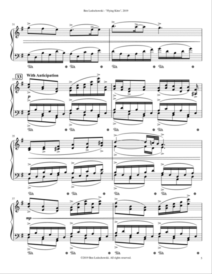 Flying Kites Piano Solo scores gallery preview page 5