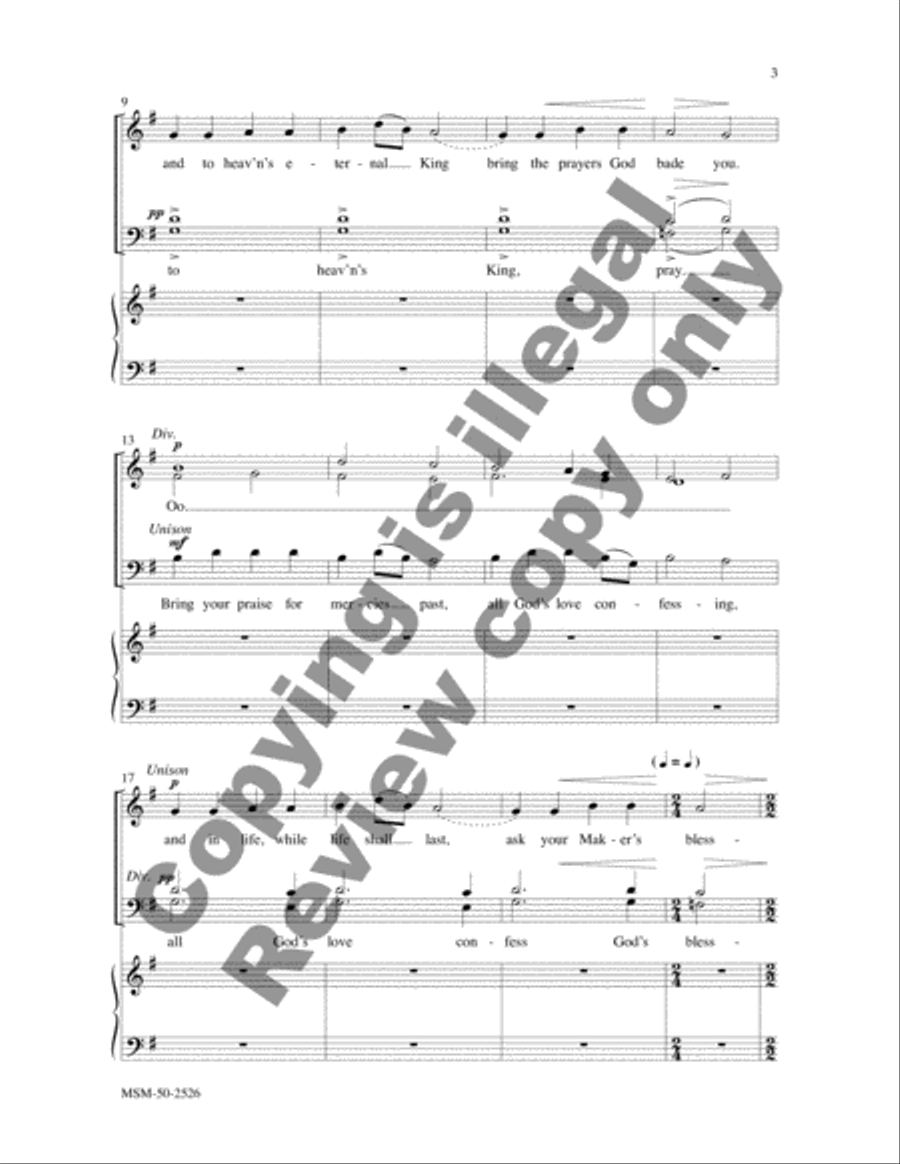 Come, You People, Rise and Sing 4-Part scores gallery preview page 3