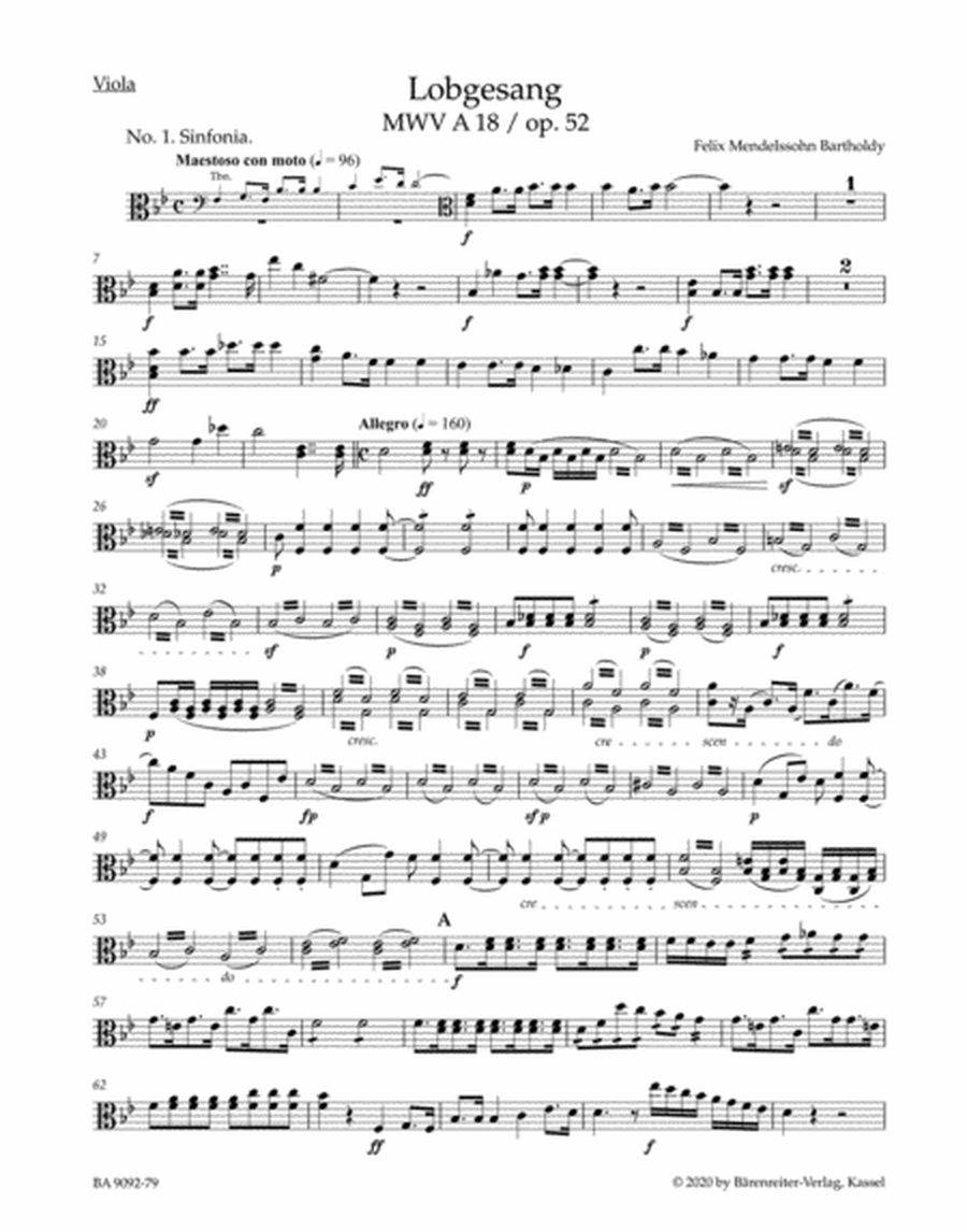 Lobgesang / Hymn of Praise, op. 52 MWV A 18