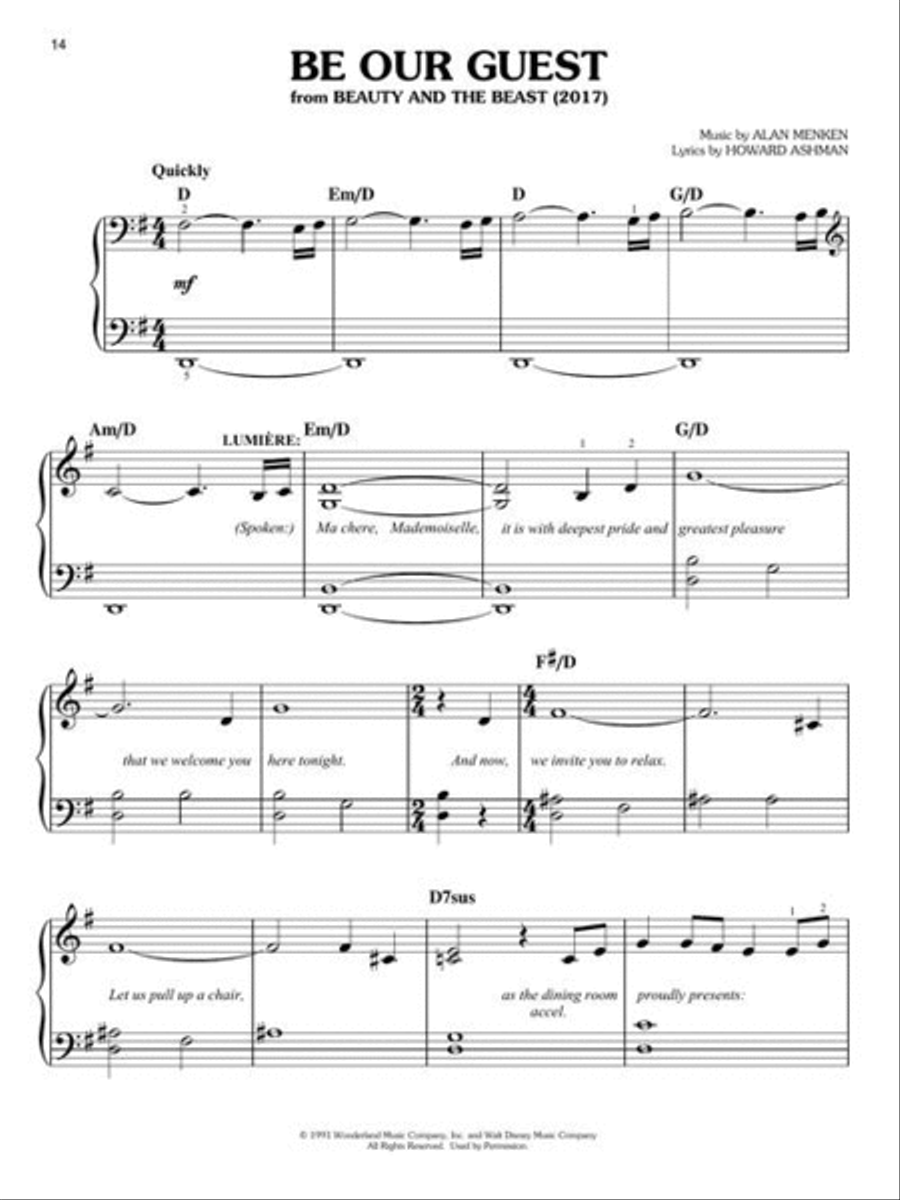 The 40 Most-Streamed Disney Songs Easy Piano scores gallery preview page 7