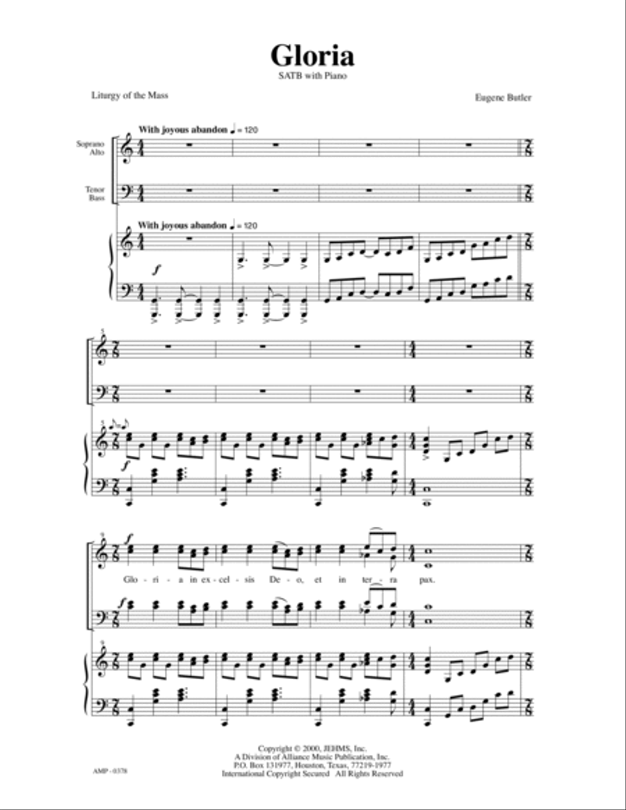 Gloria 4-Part scores gallery preview page 5