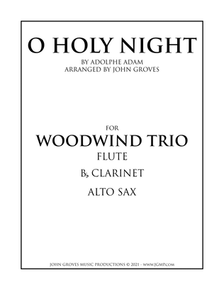 Book cover for O Holy Night - Flute, Clarinet, Alto Sax (Woodwind Trio)