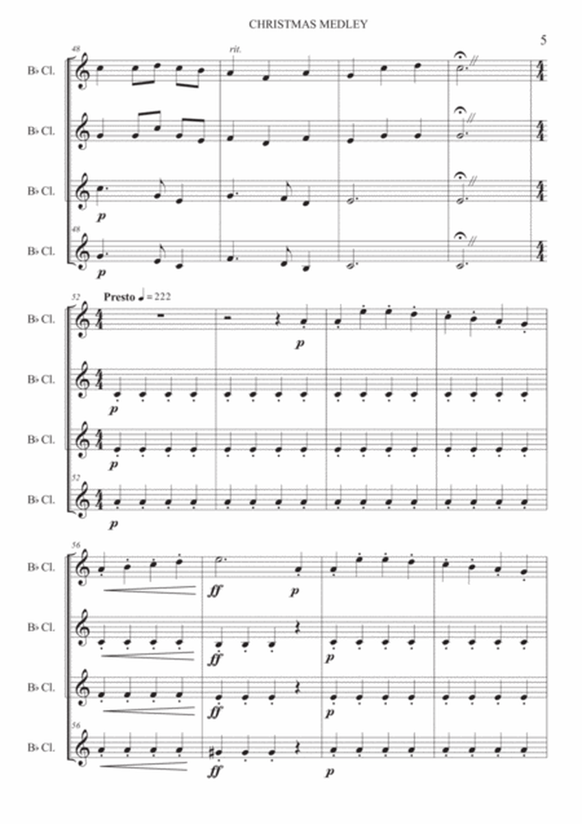 Christmas medley - Clarinet quartet image number null