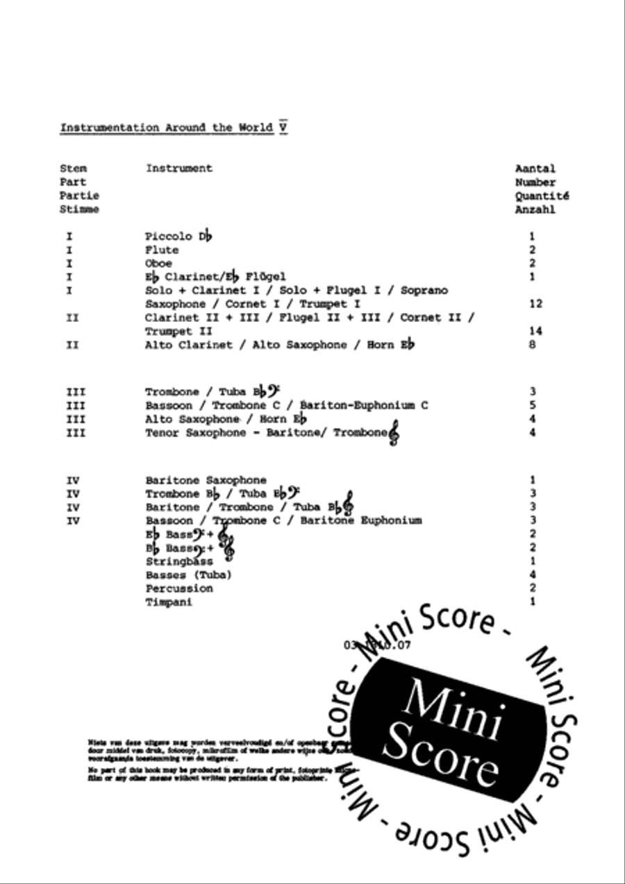 Around the World 5 Fanfare Band scores gallery preview page 3