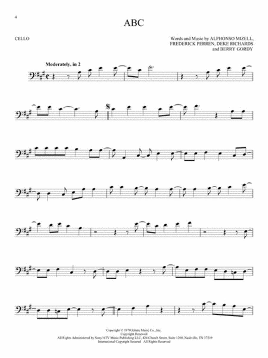 101 Popular Songs Cello scores gallery preview page 4