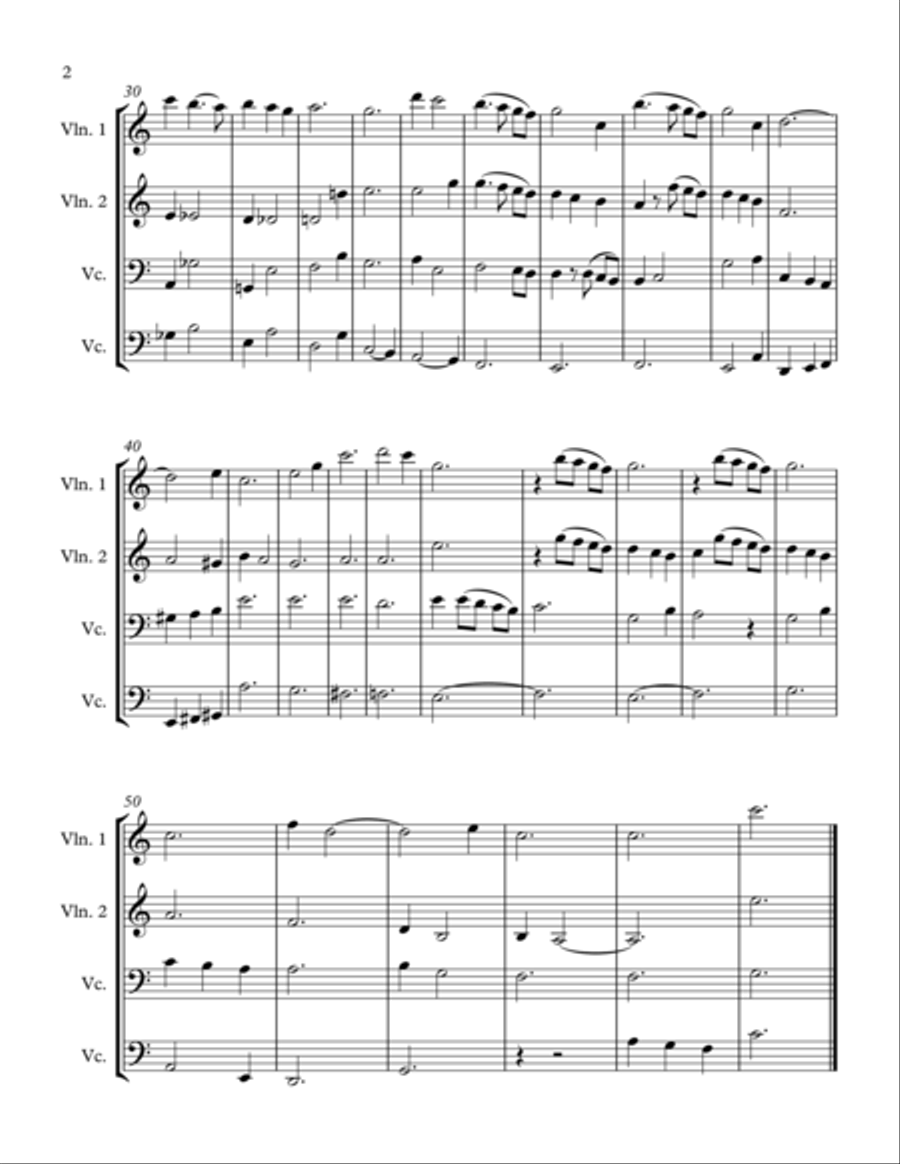 Moon River Moon River String Quartet scores gallery preview page 2