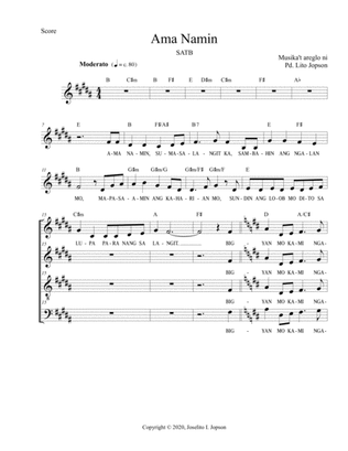 Ama Namin (SATB for Advent and Christmas)