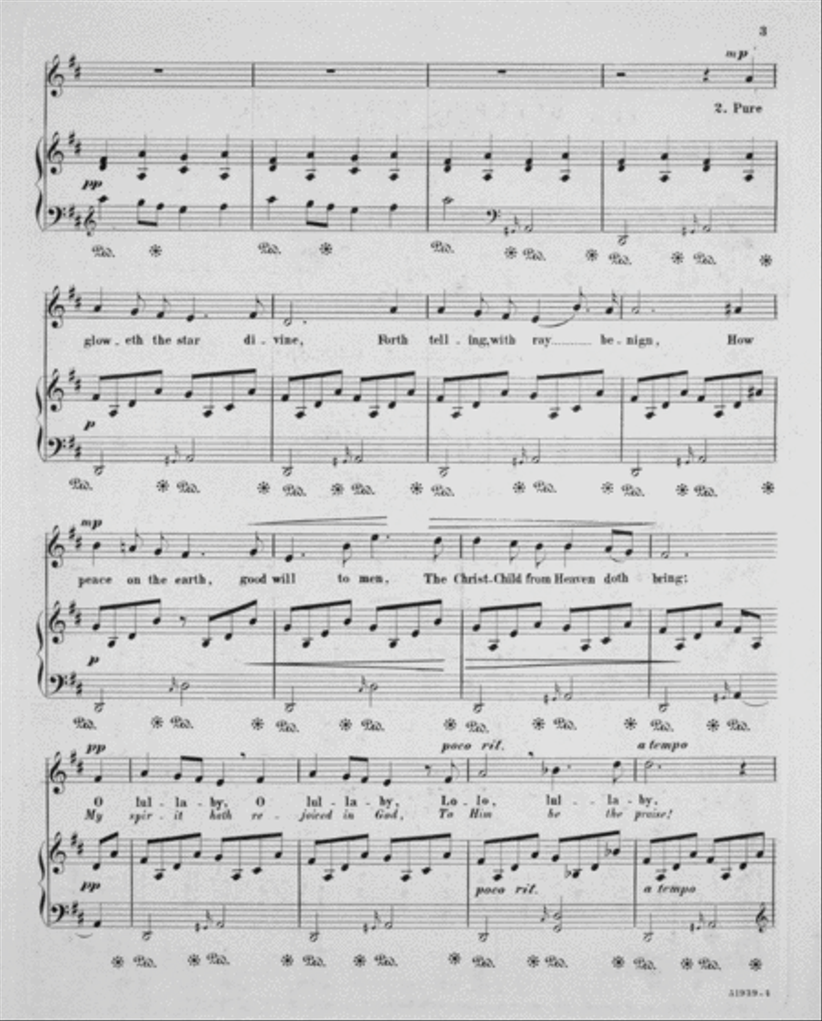 The Sleeping Christ Child. Christmas Song Voice scores gallery preview page 3