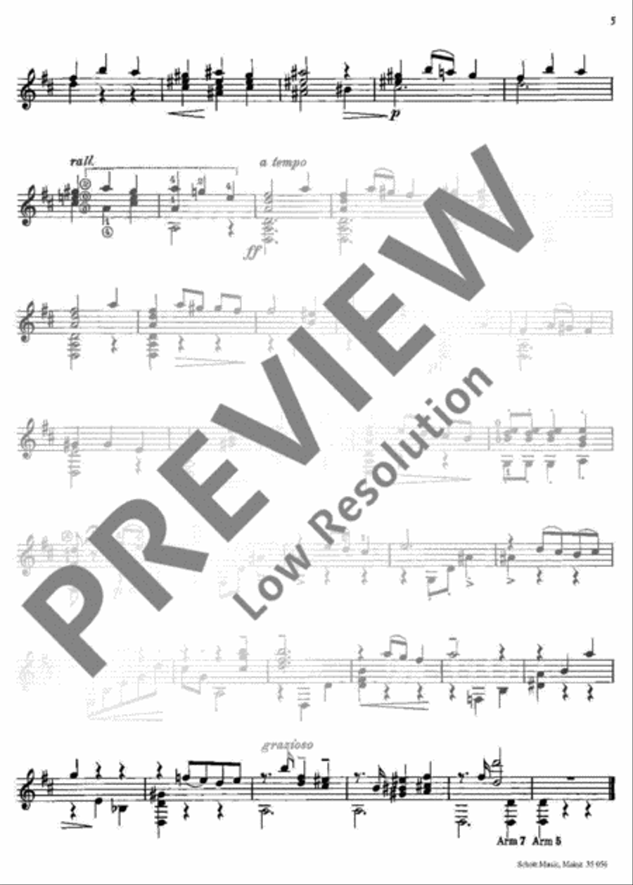 Valse Classical Guitar scores gallery preview page 6