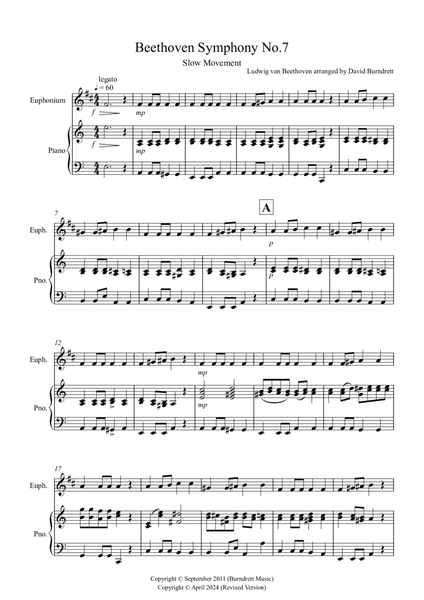 Beethoven Symphony No.7 (slow movement) for Euphonium and Piano image number null