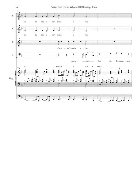 Praise God, From Whom All Blessings Flow (SATB) (Choir/Vocal) image number null