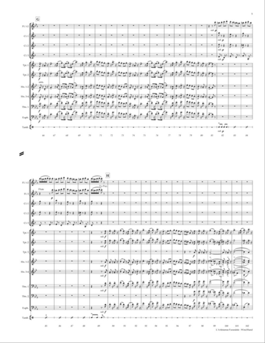 Bizet - Farandole from L'Arlesienne Suite No. 2 transcribed for Wind Band by Martin Tousignant image number null