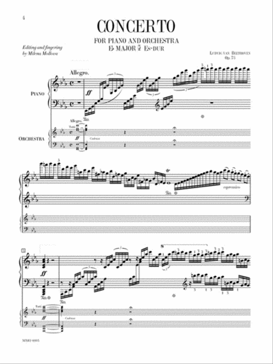 Beethoven – Concerto No. 5 in E-flat Major, Op. 73 Piano Solo scores gallery preview page 2