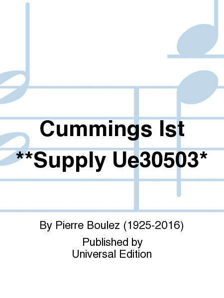 Cummings Ist **Supply Ue30503*