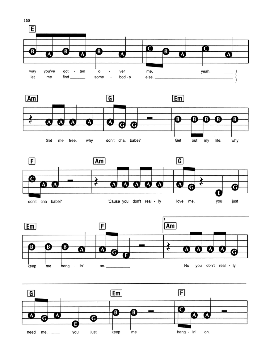 You Keep Me Hangin' On You Keep Me Hangin' On Electronic Keyboard scores gallery preview page 3