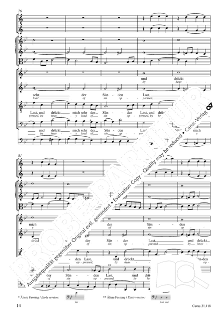 O Jesus Christ, my life, my light 4-Part scores gallery preview page 11