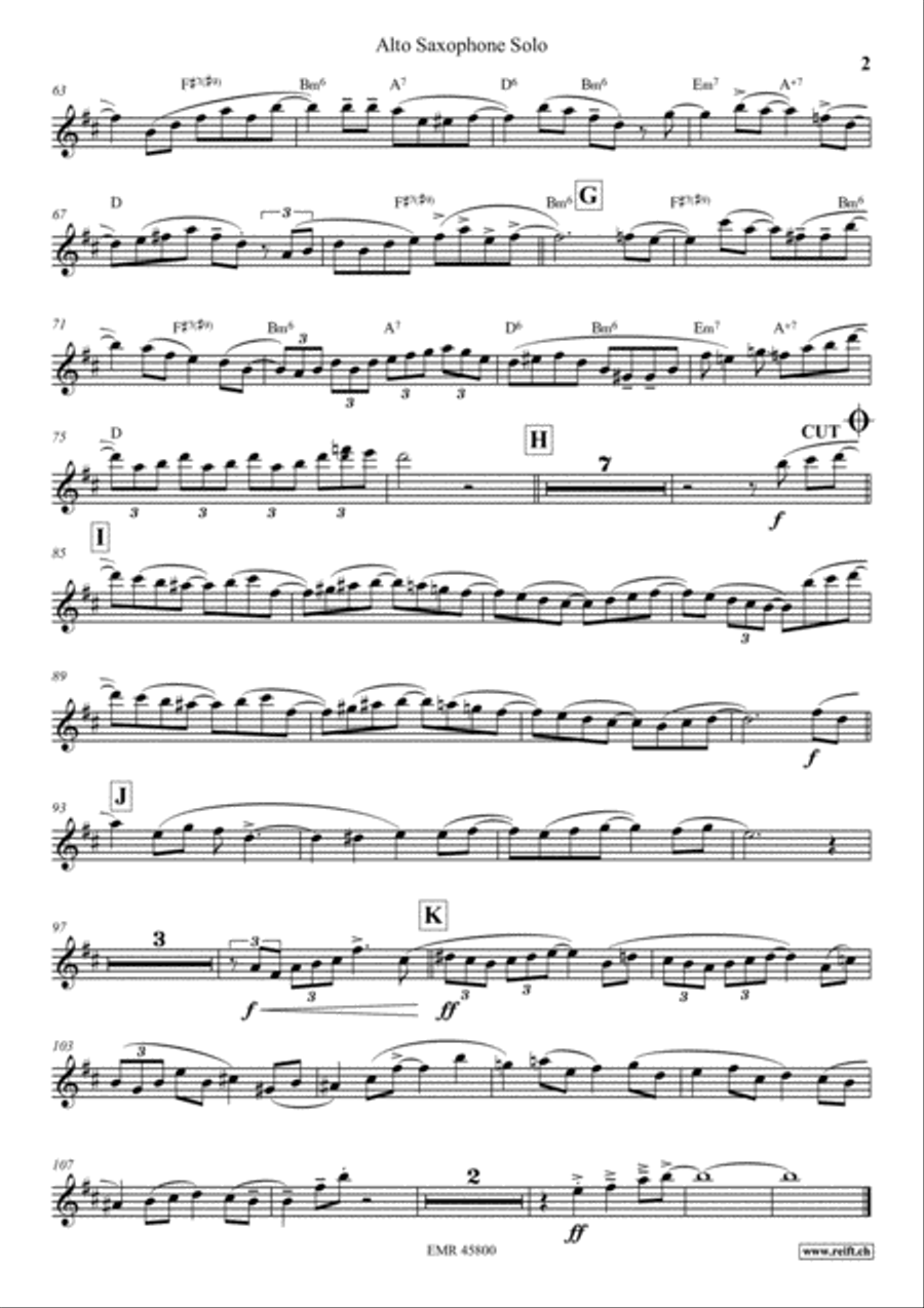 Bourree Alto Saxophone scores gallery preview page 3