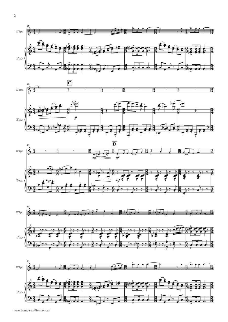 Scherzo Trumpet Solo scores gallery preview page 2