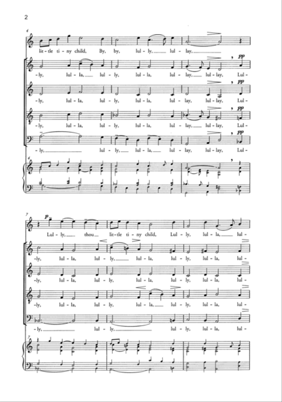 Lully, Lulla, Thou Little Tiny Child Choir scores gallery preview page 2