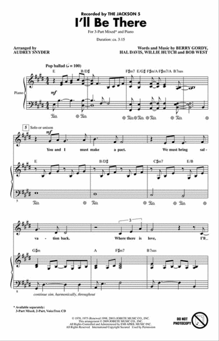 I'll Be There 3-Part scores gallery preview page 2