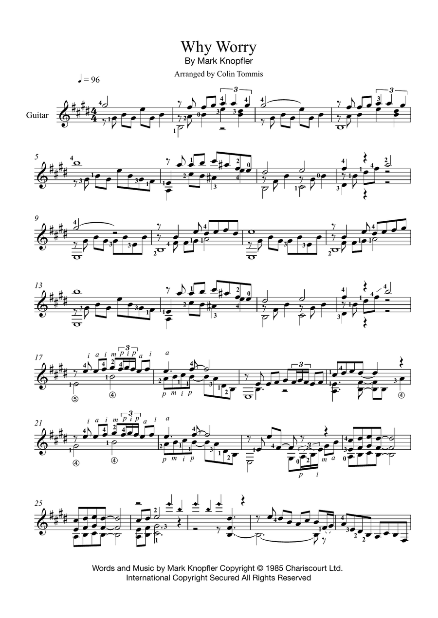 Why Worry Why Worry Acoustic Guitar scores gallery preview page 1