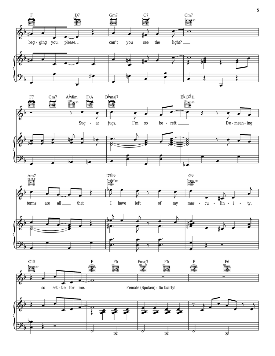 Settle For Me Piano, Vocal, Guitar scores gallery preview page 5