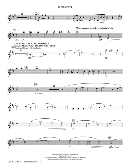 Let's Dance! - The Songs of Irving Berlin (Medley) - Bb Trumpet 1