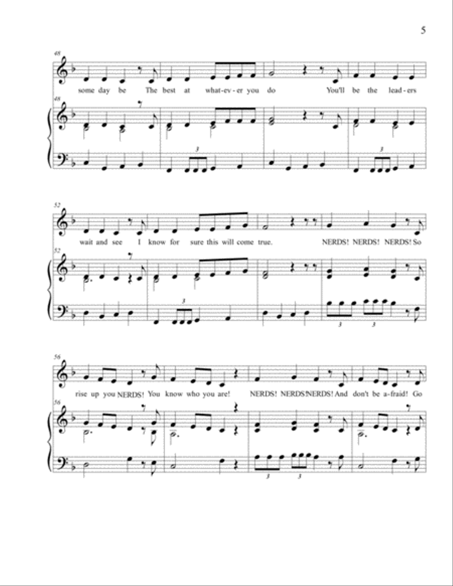 THE MARCH OF THE NERDS THE MARCH OF THE NERDS Voice scores gallery preview page 5
