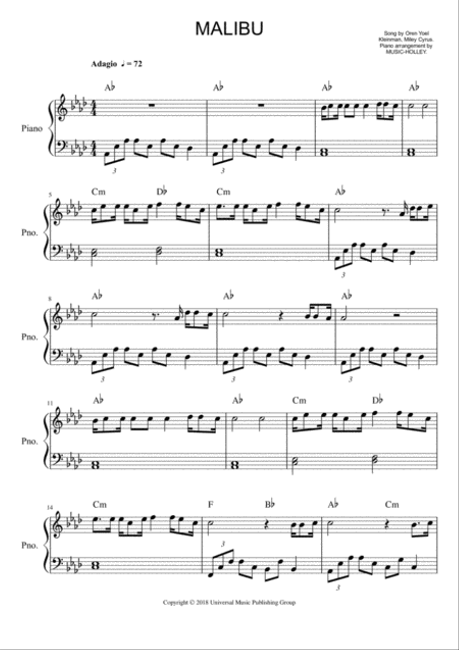 Malibu Malibu Small Ensemble scores gallery preview page 1