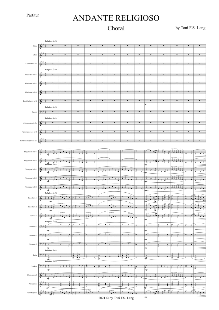 Andante Religioso Andante Religioso Concert Band scores gallery preview page 1