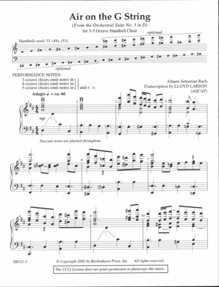 Air on a G String Air on a G String 5-Octaves scores gallery preview page 2