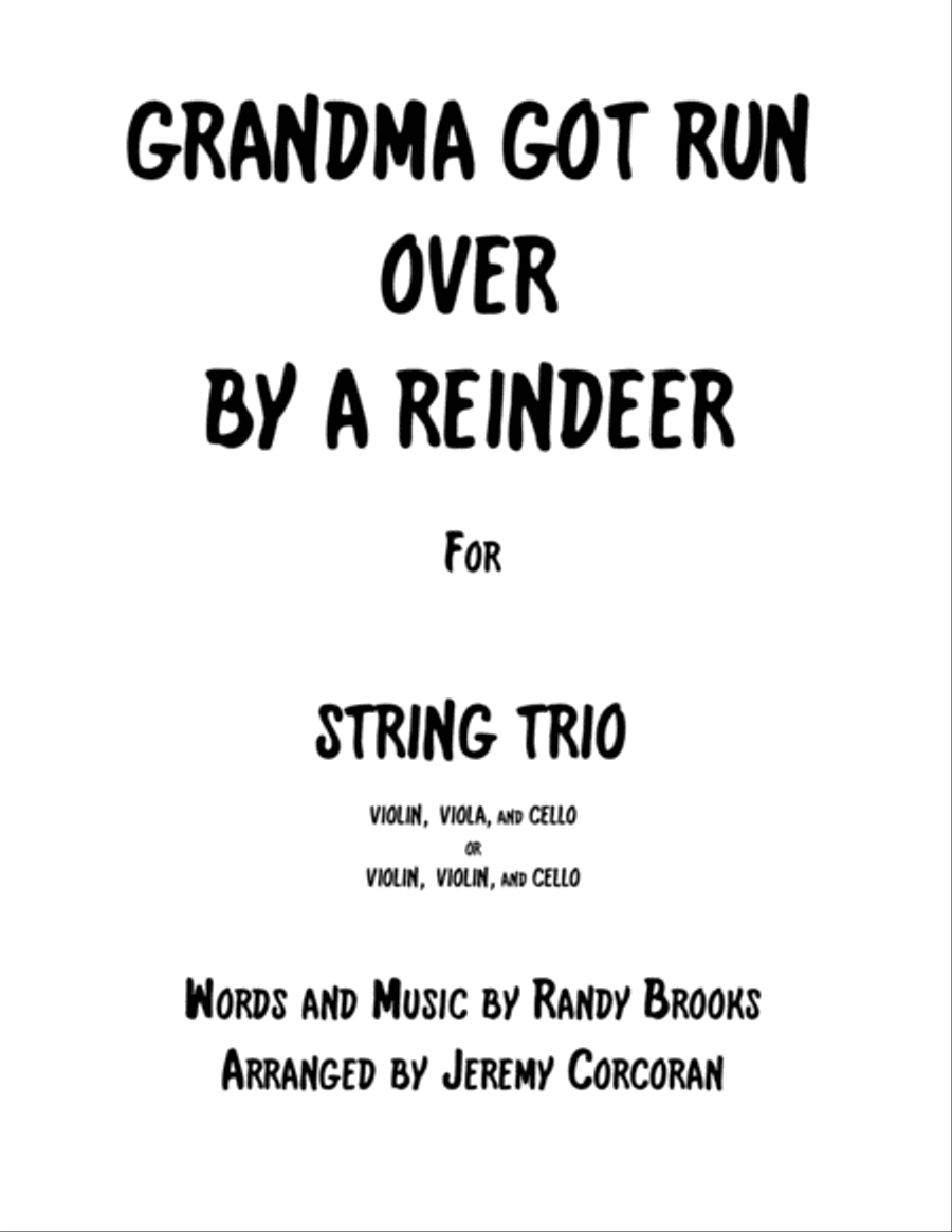 Grandma Got Run Over By A Reindeer String Trio scores gallery preview page 1