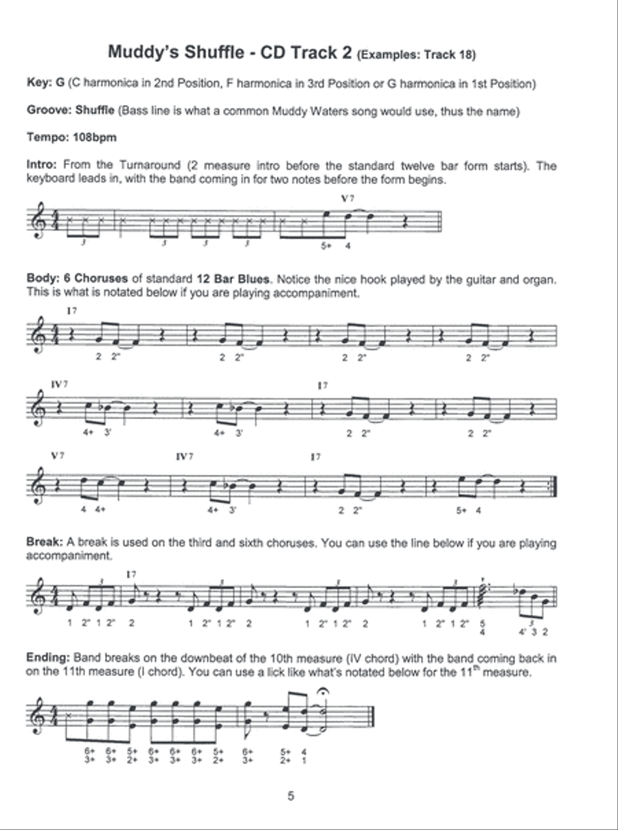 Blues Harmonica Play-Along Trax Harmonica scores gallery preview page 6