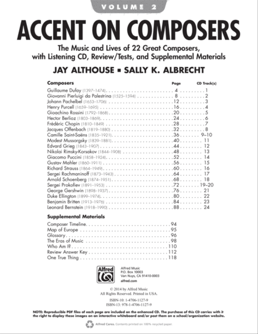 Accent on Composers, Volume 2 image number null