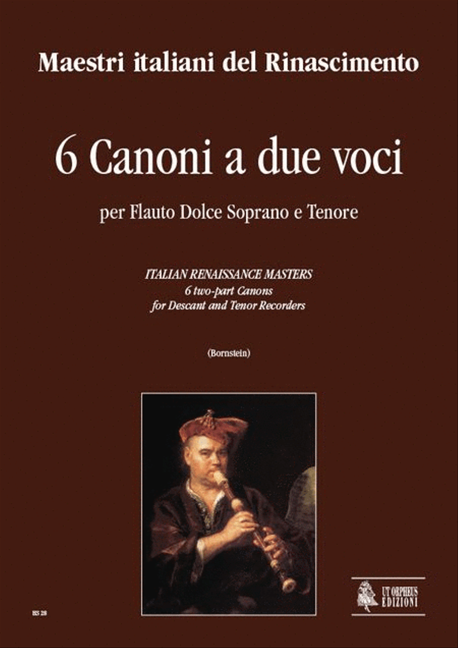 6 two-part Canons for Descant and Tenor Recorders Tenor Recorder scores gallery preview page 1