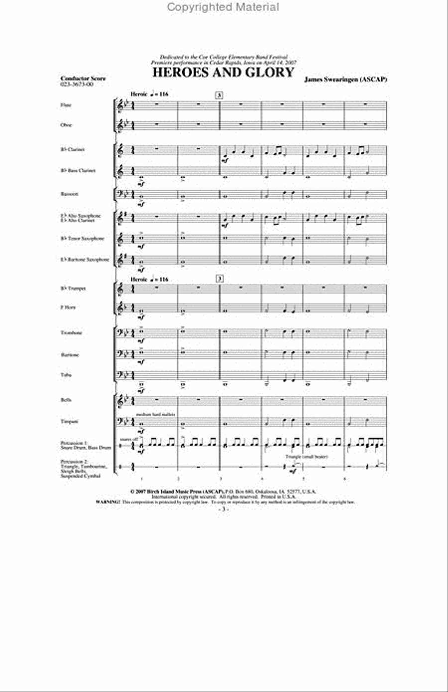 Heroes and Glory Heroes and Glory Concert Band scores gallery preview page 2