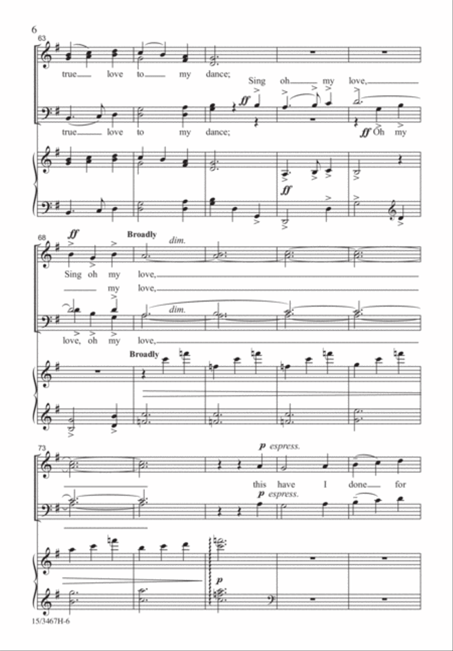 Tomorrow Shall Be My Dancing Day 4-Part scores gallery preview page 6