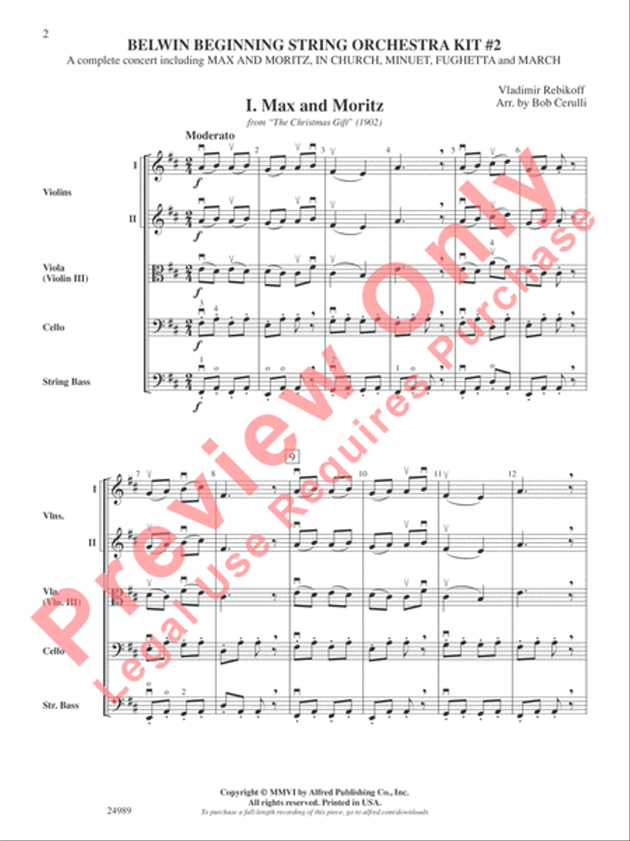 Belwin Beginning String Orchestra Kit #2 String Orchestra scores gallery preview page 3