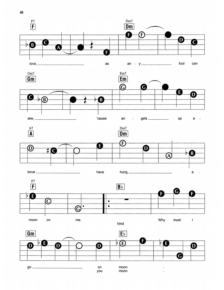 Mooning (from Grease) Electronic Keyboard scores gallery preview page 3