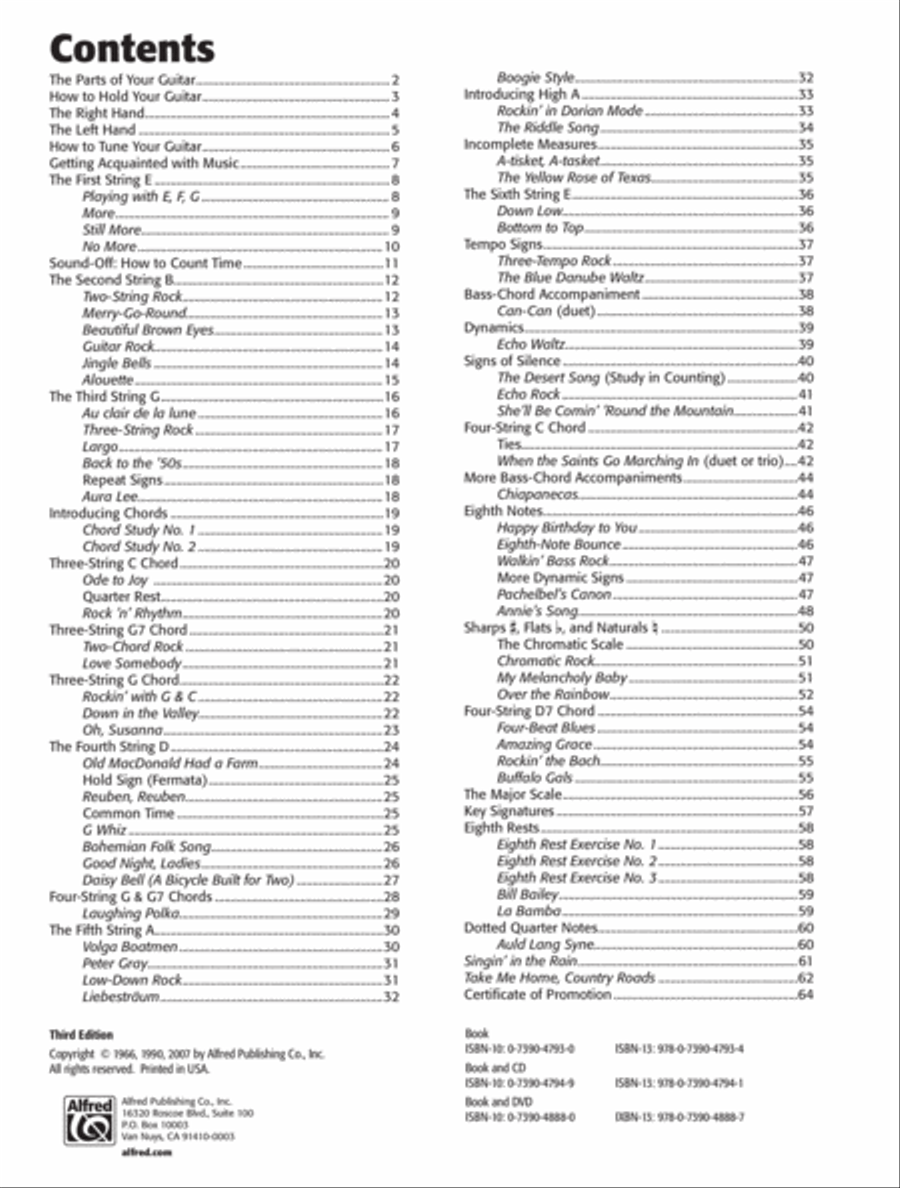 Alfred's Basic Guitar Method, Book 1 Easy Guitar scores gallery preview page 2