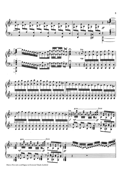 Toccata and Fugue in D Minor for Solo Piano