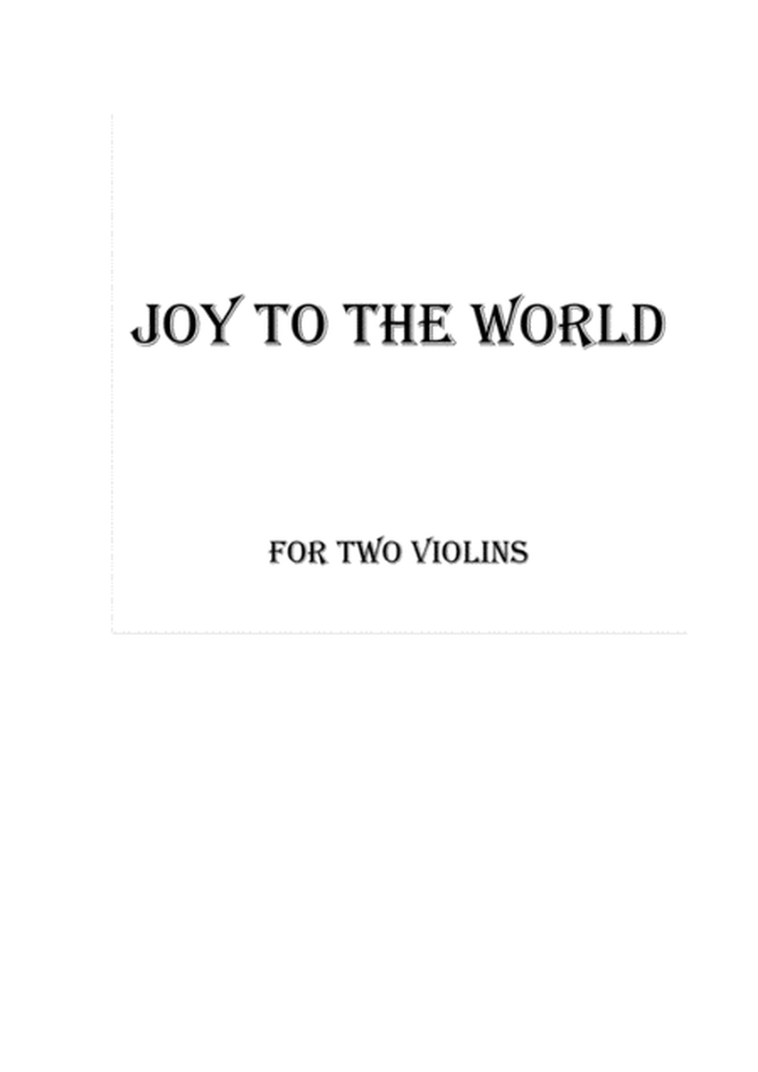 Joy to the World EASY Violin Duet image number null