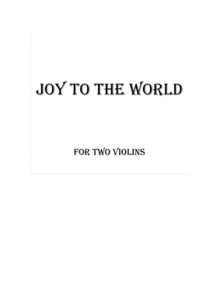 Book cover for Joy to the World EASY Violin Duet