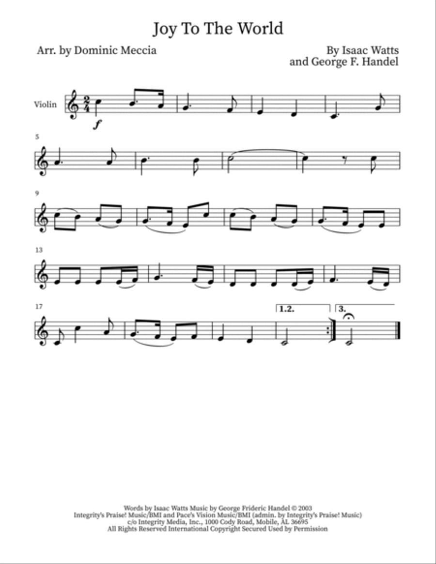 Joy To The World Joy To The World String Trio scores gallery preview page 3