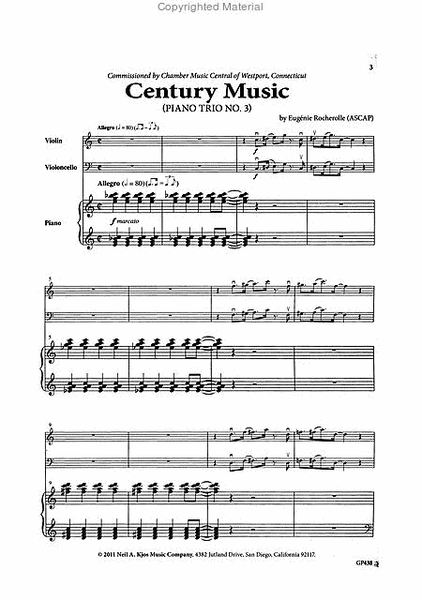 Century Music Piano Trio No. 3 image number null