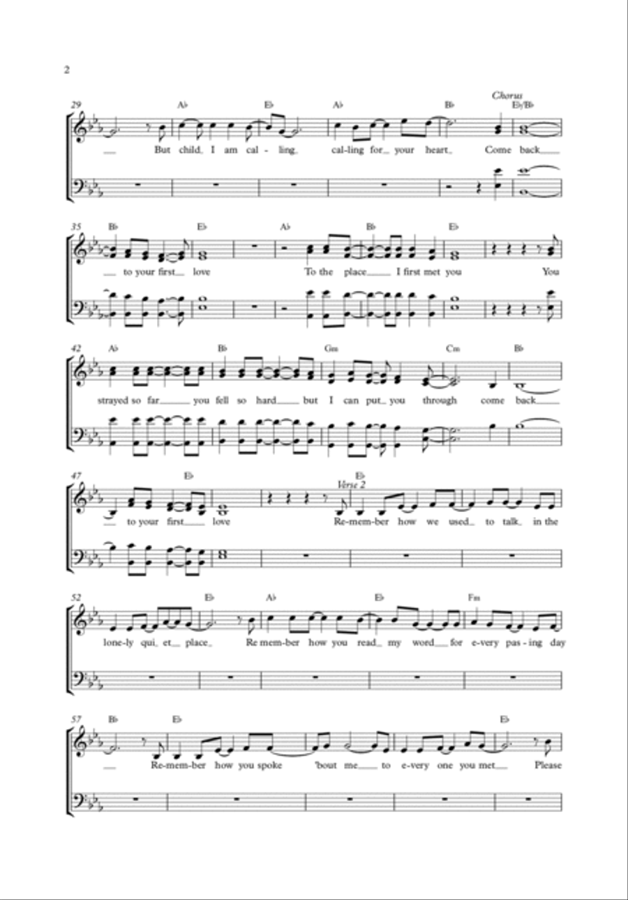 Your First Love Your First Love Choir scores gallery preview page 2