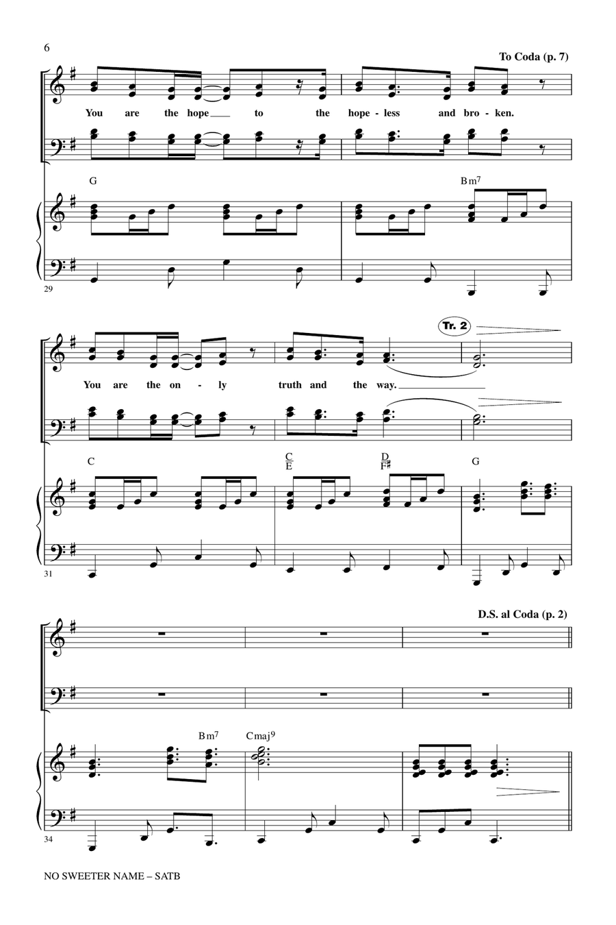 No Sweeter Name 4-Part scores gallery preview page 5