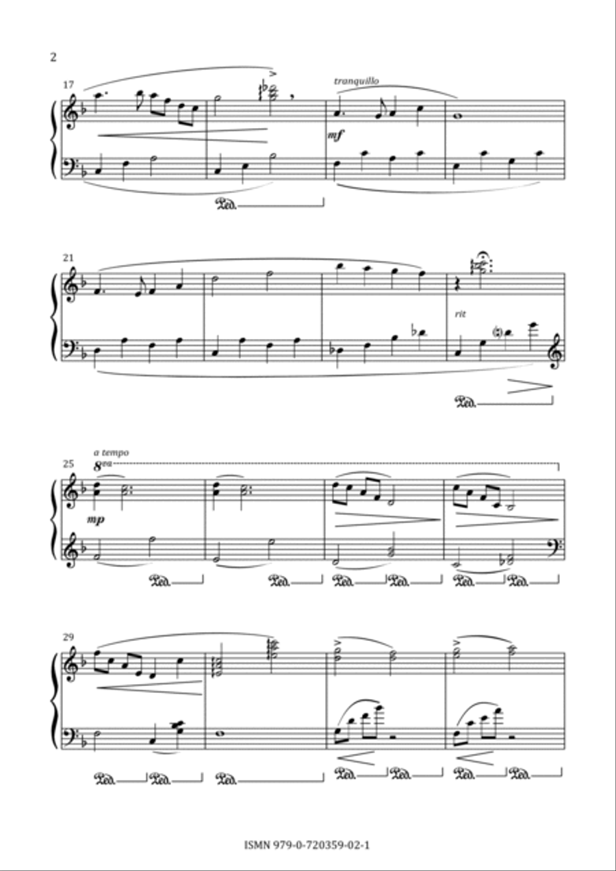 The whisper of the stars Piano Solo scores gallery preview page 2